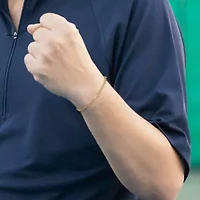 3.5mm Paperclip Chain Necklace & Anklet Set Yellow Plated Sterling Silver