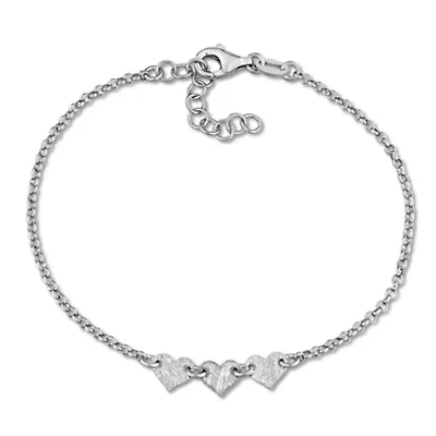 Heart Center Rolo Chain Bracelet