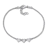 Heart Center Rolo Chain Bracelet