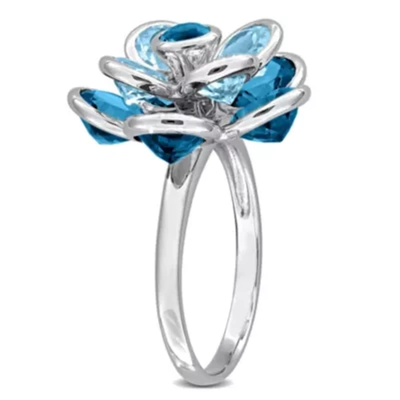 London & Sky Blue Topaz Ring Sterling Silver