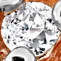 Diamond & Rose Quartz Ring Plated Sterling Silver