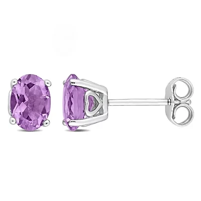 Gemstone Stud Earrings Sterling Silver