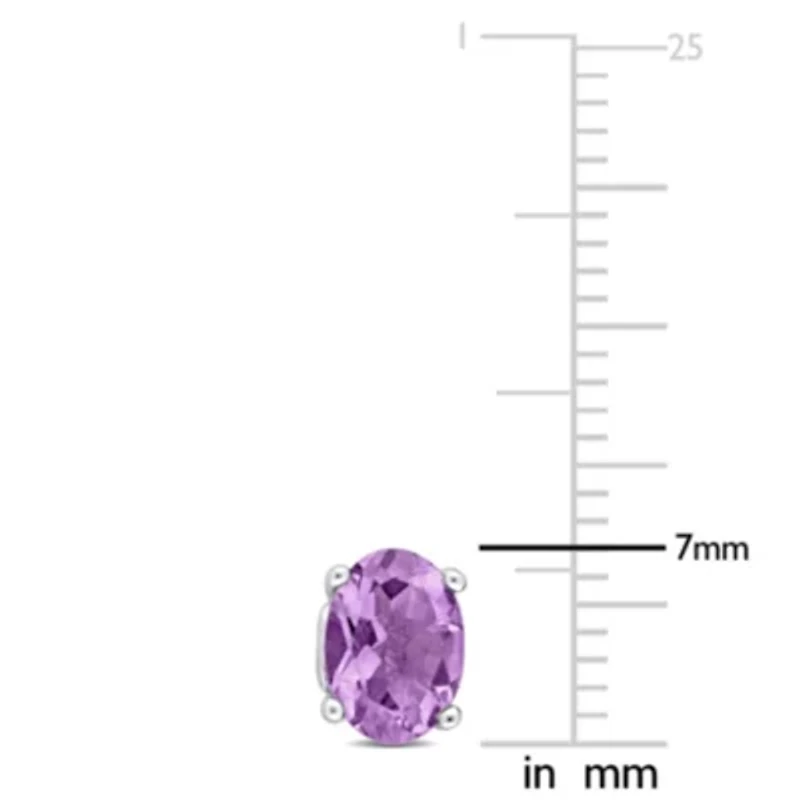 Gemstone Stud Earrings Sterling Silver