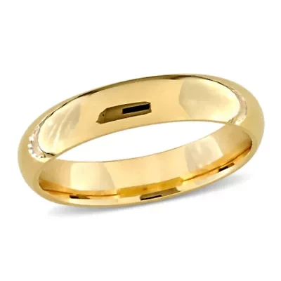 Ladies 4mm Wedding Band 14K Yellow Gold