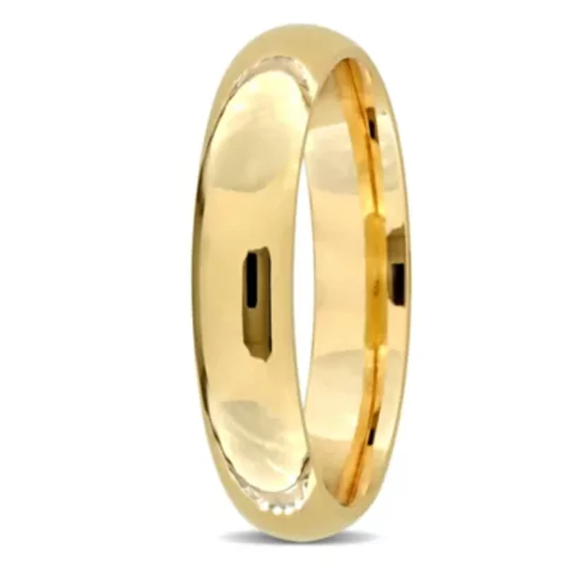 Ladies 4mm Wedding Band 14K Yellow Gold
