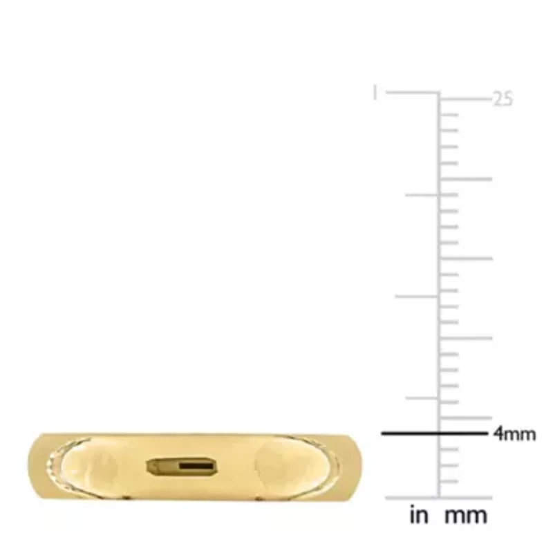 Ladies 4mm Wedding Band 14K Yellow Gold