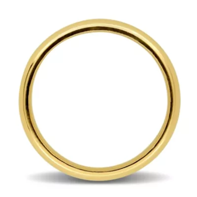 Ladies 4mm Wedding Band 14K Yellow Gold