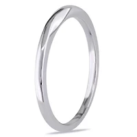 Wedding Band Ring 10k White Gold
