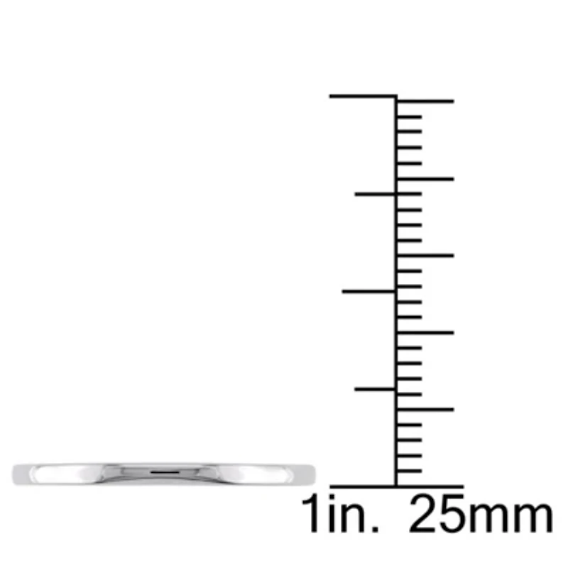 Wedding Band Ring 10k White Gold