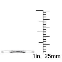 Wedding Band Ring 10k White Gold