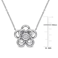 Diamond Accent Flower Necklace
