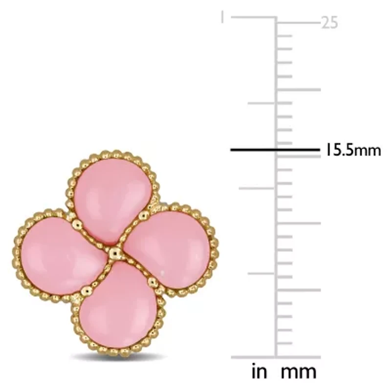 Lab Created Gemstone Quatrefoil Earrings