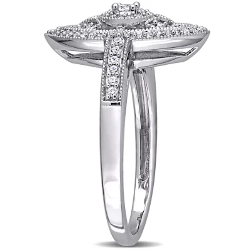 Diamond Ring Sterling Silver