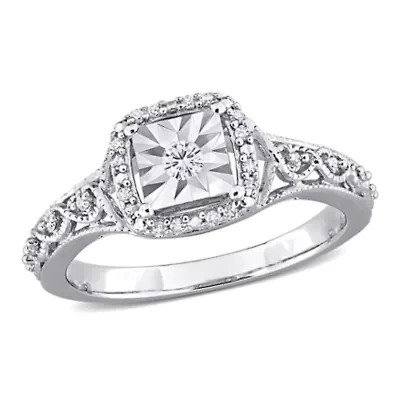 Diamond Ring Sterling Silver