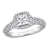Diamond Ring Sterling Silver