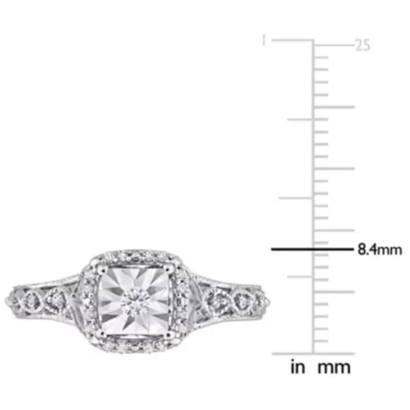 Diamond Ring Sterling Silver