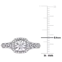Diamond Ring Sterling Silver