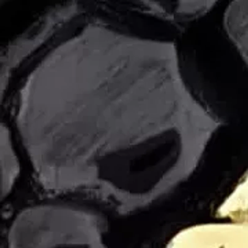 Black Diamond Ring Yellow Plated Sterling Silver