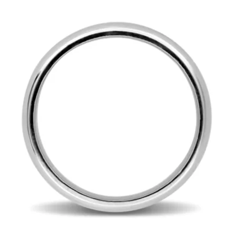 Ladies 4mm Wedding Band 14K White Gold