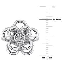 Diamond Ring Sterling Silver