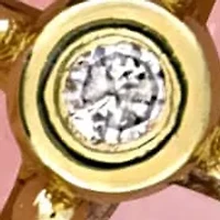 Lab Created Gemstone & Diamond Clover Necklace Yellow Plated Sterling Silver