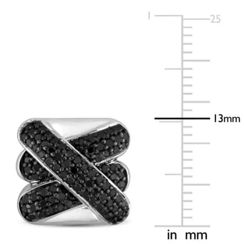 Crossover Design Men's Cufflinks Sterling Silver