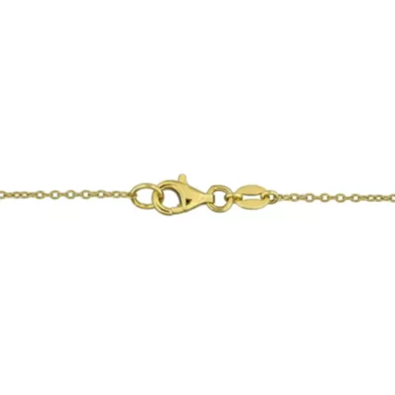 Lab Created Gemstone Quatrefoil Necklace