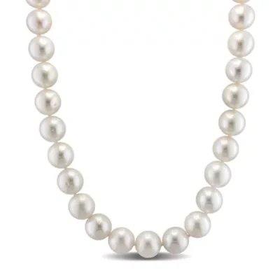 10-11mm Freshwater Cultured Pearl Necklace Sterling Silver
