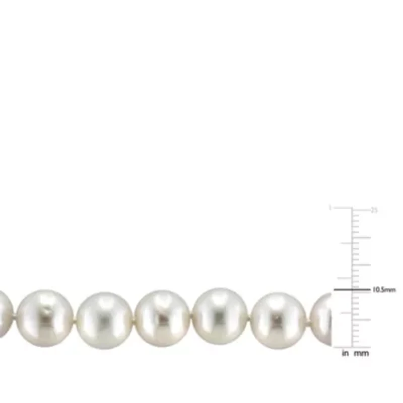 10-11mm Freshwater Cultured Pearl Necklace Sterling Silver
