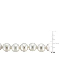10-11mm Freshwater Cultured Pearl Necklace Sterling Silver
