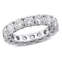 Lab Created Moissanite Eternity Ring 10K White Gold