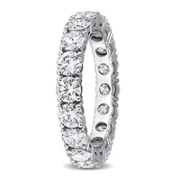 Lab Created Moissanite Eternity Ring 10K White Gold