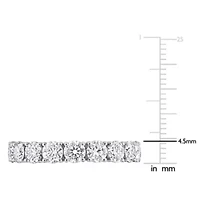 Lab Created Moissanite Eternity Ring 10K White Gold