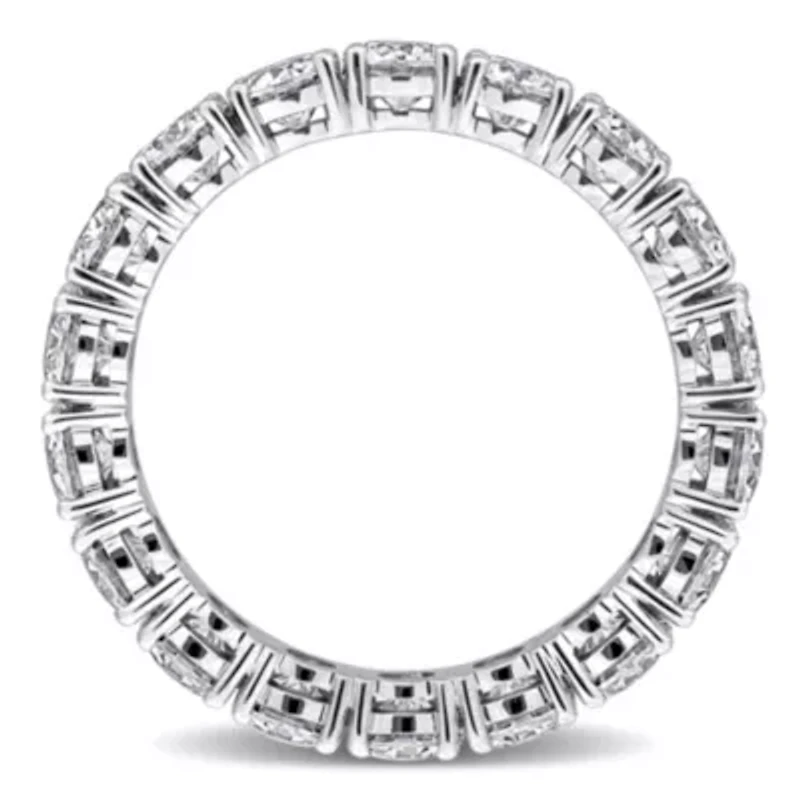 Lab Created Moissanite Eternity Ring 10K White Gold