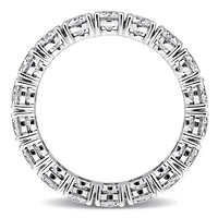 Lab Created Moissanite Eternity Ring 10K White Gold