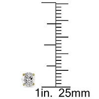 Diamond Solitaire Earrings in 14K Yellow Gold