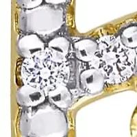 Diamond Accent Initial Necklace 14K Yellow Gold