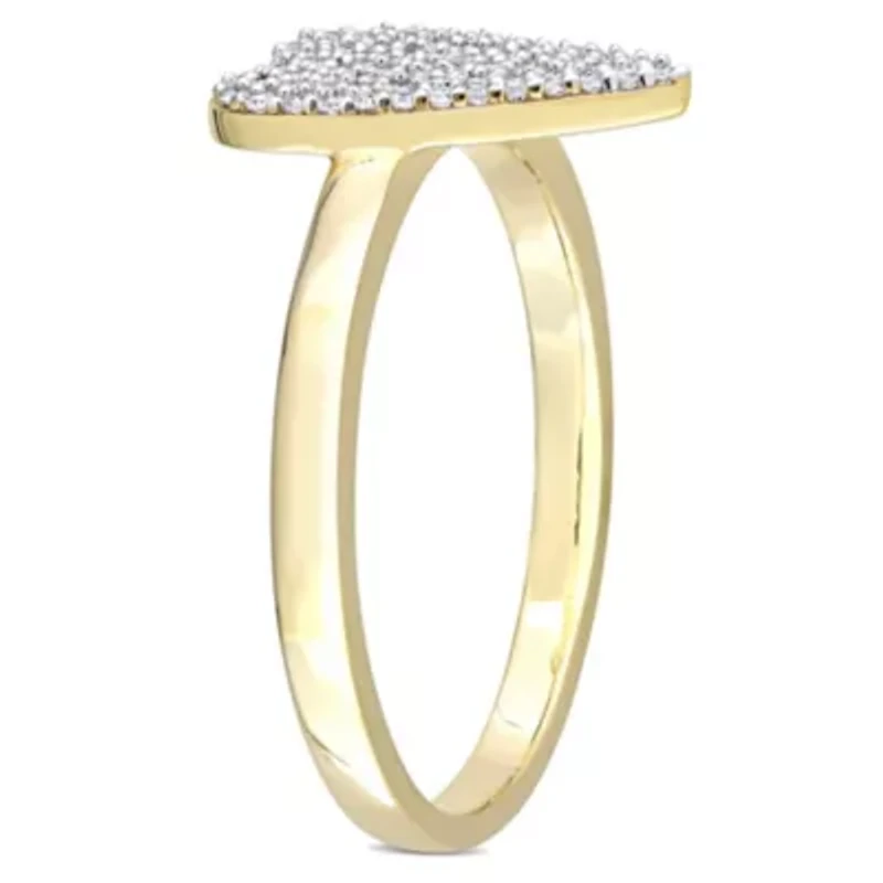 Diamond Heart Ring 10k Yellow Gold