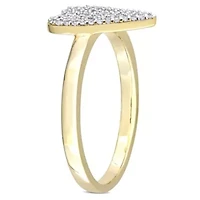 Diamond Heart Ring 10k Yellow Gold