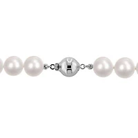 9-10mm Freshwater Cultured Pearl Necklace Sterling Silver