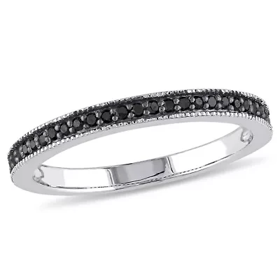 Black Diamond Ring Sterling Silver