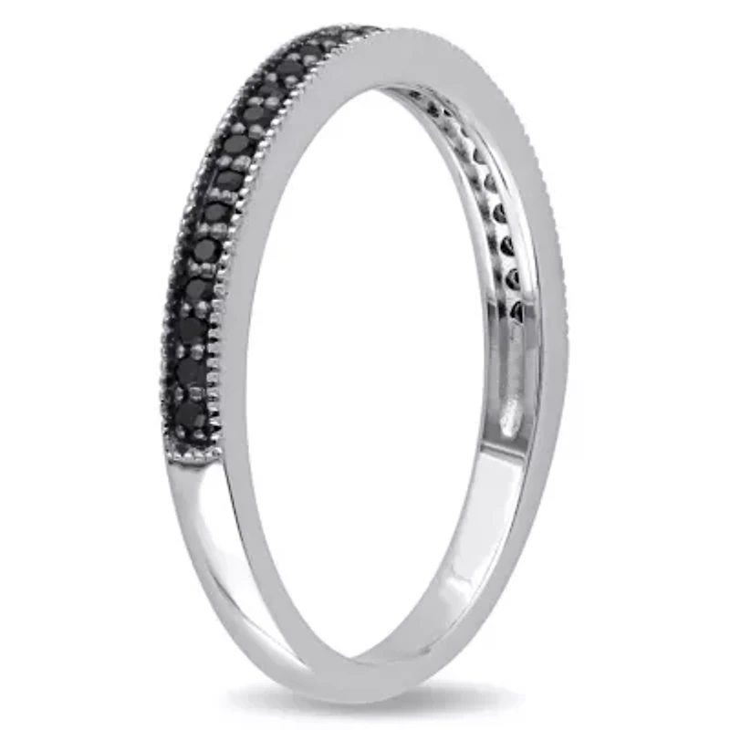 Black Diamond Ring Sterling Silver