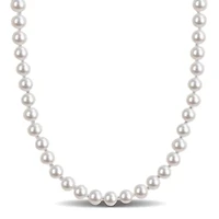 5-5.5mm Freshwater Cultured Pearl Necklace Sterling Silver
