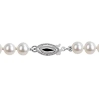 5-5.5mm Freshwater Cultured Pearl Necklace Sterling Silver