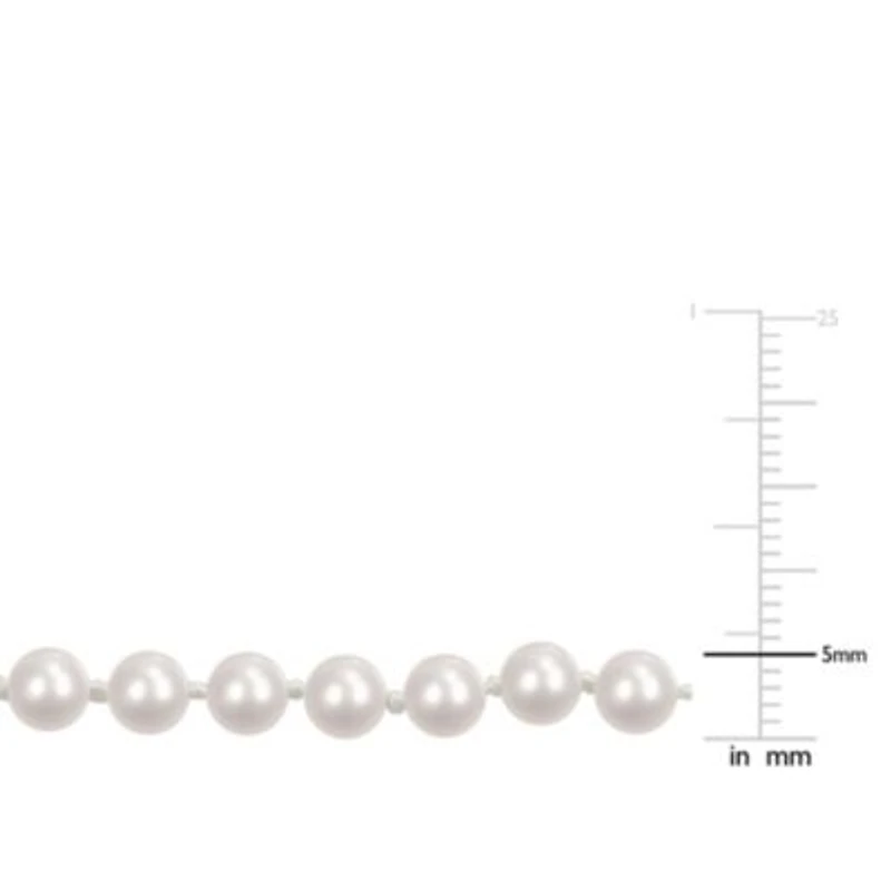 5-5.5mm Freshwater Cultured Pearl Necklace Sterling Silver