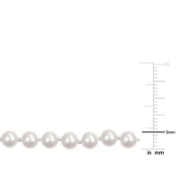 5-5.5mm Freshwater Cultured Pearl Necklace Sterling Silver