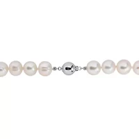 9.5-10.5mm Freshwater Cultured Pearl Necklace Sterling Silver