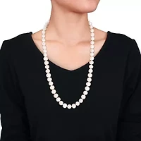 9.5-10.5mm Freshwater Cultured Pearl Necklace Sterling Silver