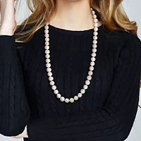 9.5-10.5mm Freshwater Cultured Pearl Necklace Sterling Silver
