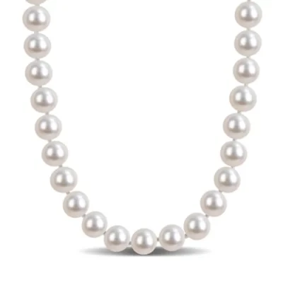 8-9mm Freshwater Cultured Pearl Necklace Sterling Silver